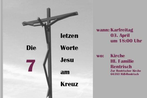 Plakat zum Konzert die letzten sieben Worte