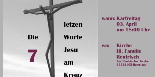 Plakat zum Konzert die letzten sieben Worte
