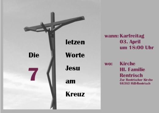 Plakat zum Konzert die letzten sieben Worte